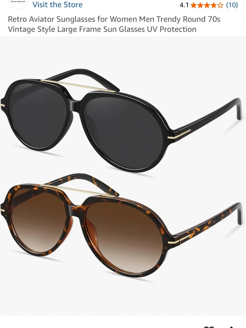 Tortoiseshell and Black Round Sunglasses Duo - Classic Look